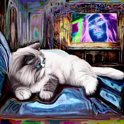 Esoteric Cat Digital Art gallery thumbnail showing mystical feline innocence.