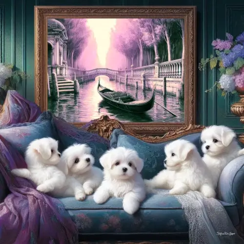 Magic Puppies Digital Art gallery thumbnail showing playfulness and innocence.