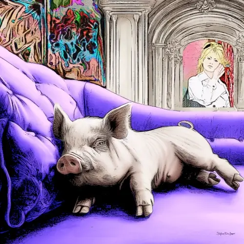 Pig Innocent Digital Art gallery thumbnail showing purity and tenderness.